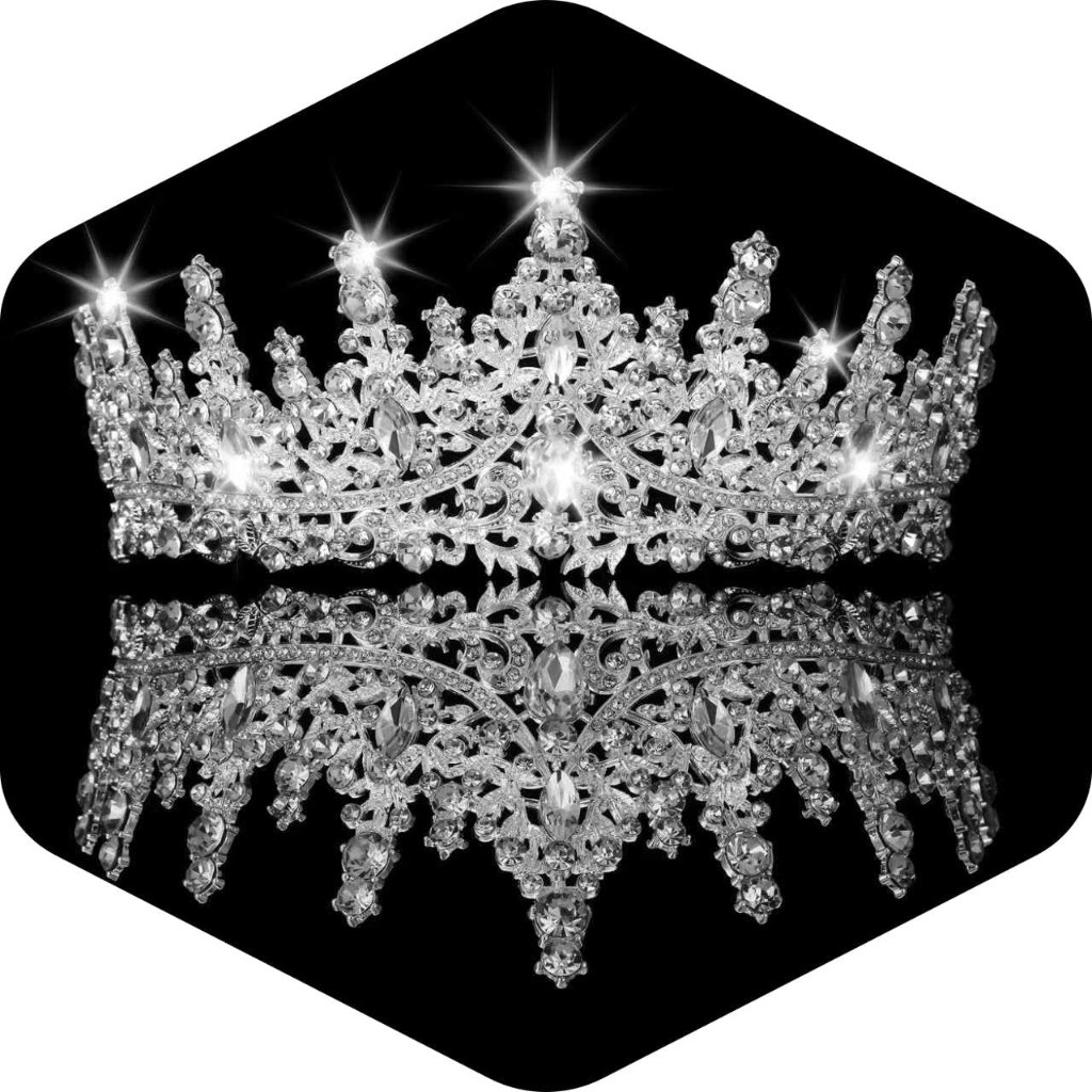 Tiaras Crowns For Women, Crystal Princess Tiaras Rhinestone Queen Headband Weddi